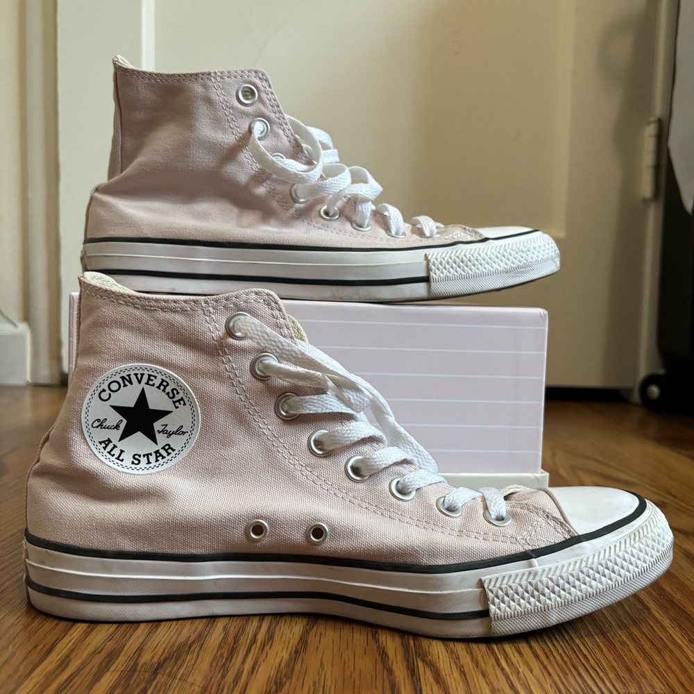 Discontinued Converse baby pink high tops women size 9